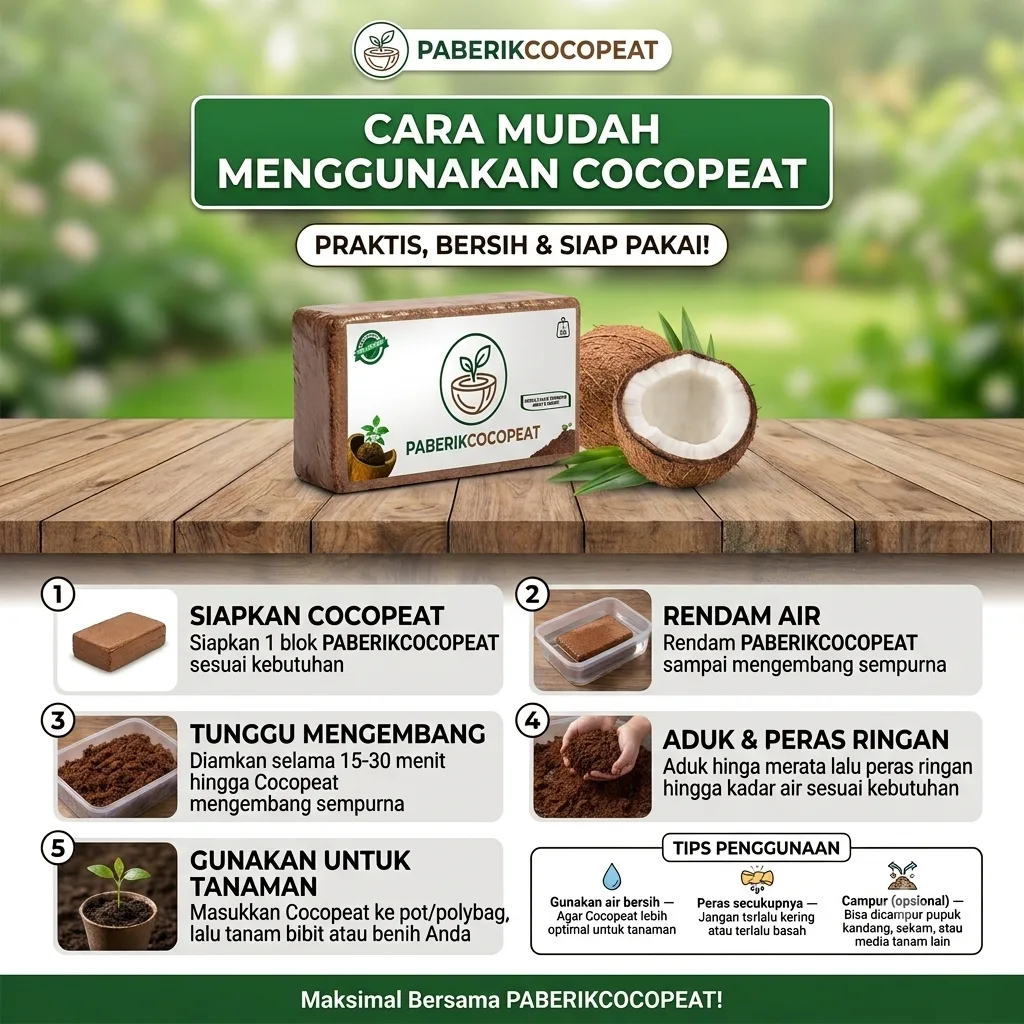 Cara merendam cocopeat sampai mengembang siap pakai
